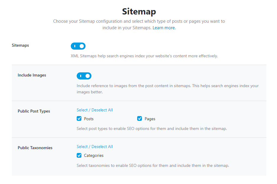 Creating a Sitemap